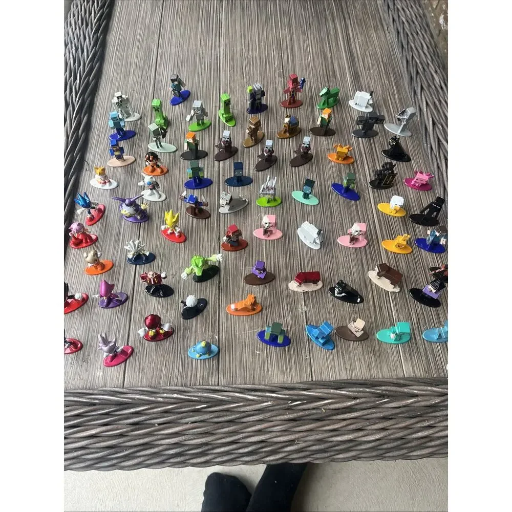 Lot of 80 Diecast Sonic / Minecraft Nano Figures Jada Toys Metal Figurines
